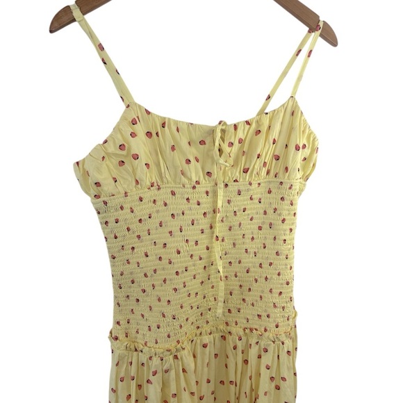 NWT Free People Lavender Daze Smocked Sundress in Strawberry Lemon - Picture 7 of 15
